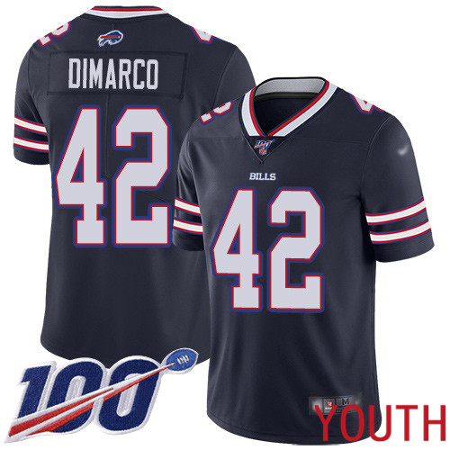 Youth Buffalo Bills #42 Patrick DiMarco Limited Navy Blue Inverted Legend 100th Season NFL Jersey